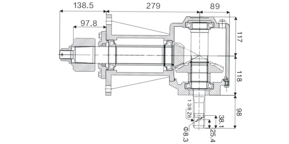 agricultural-gear-boxes-products-EP-RC81 Agricultural Lawn Mower Gearbox-draft