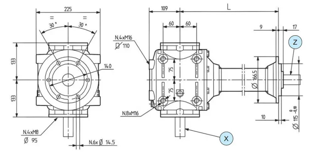 agricultural-gear-boxes-products-EP-Rotary Tiller Gearbox – Replacement of Comer Code TLZ292A-draft