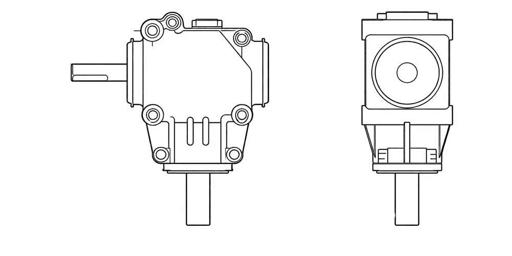 agricultural-gearbox-EP-L150J Fertilizer Spreader Gearbox – Replacement of Comer Code-draft
