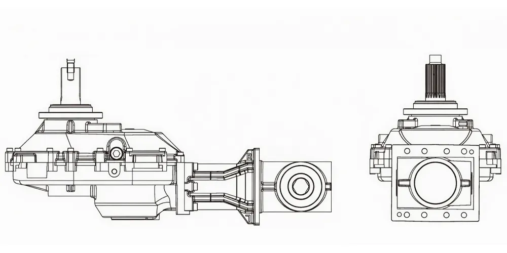 agricultural-gearbox-EP-QGXRL3500 Silage Machine Gearbox for German Champion Four Disc-draft