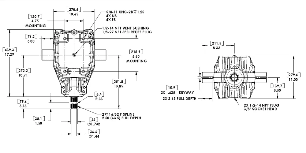 agricultural-gearbox-products-EP-700 Series Agricultural Machinery Gearbox-draft
