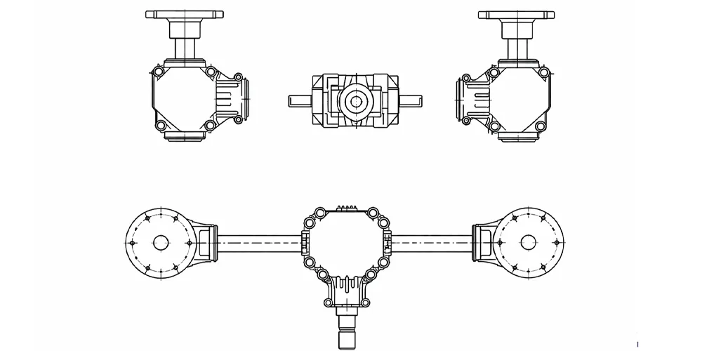 agricultural-gearbox-products-EP-L150C Fertilizer Spreader Gearbox – Replacement of Comer Code-DRAFT