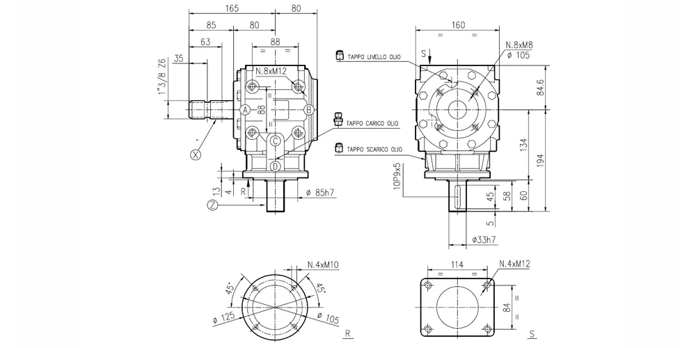 agricultural-gearbox-products-EP-T310A Flail Mower Gearbox-draft