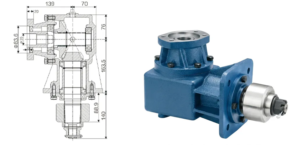 agricultural-gear-boxes-products-EP-RC51 30HP 540RPM Lawn Mower Gearbox-draft