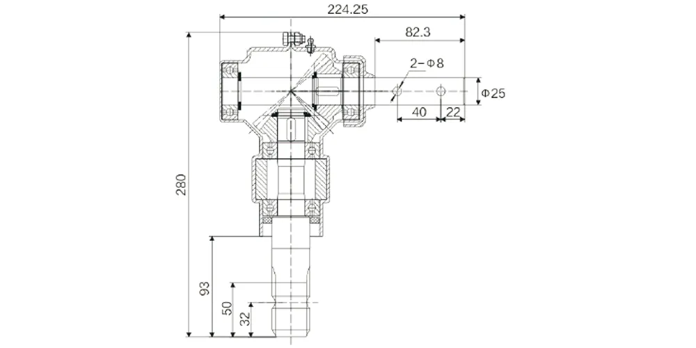 agricultural-gearbox-products-EP-11.35 Ratio 540 RPM Aluminum Gearbox-draft