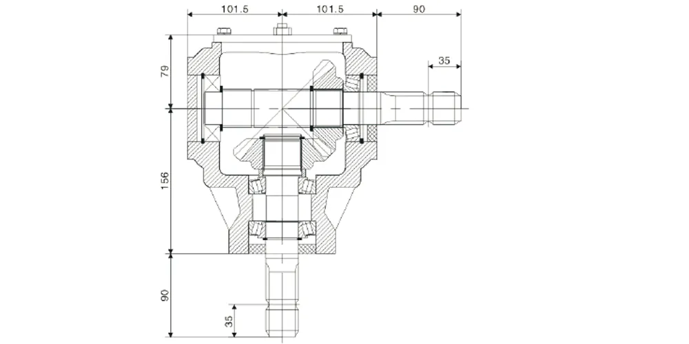agricultural-gearbox-products-EP-BGB9 — 30HP 540 RPM Lawn Mower Gearbox-draft