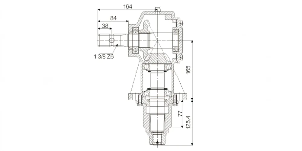 agricultural-gearbox-products-EP-GS4RC 30 HP 540 RPM Lawn Mower Gearbox-draft