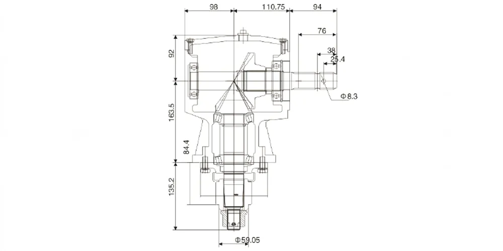 agricultural-gearbox-products-EP-HC-30–35 HP, 540 RPM Lawn Mower Gearbox-draft