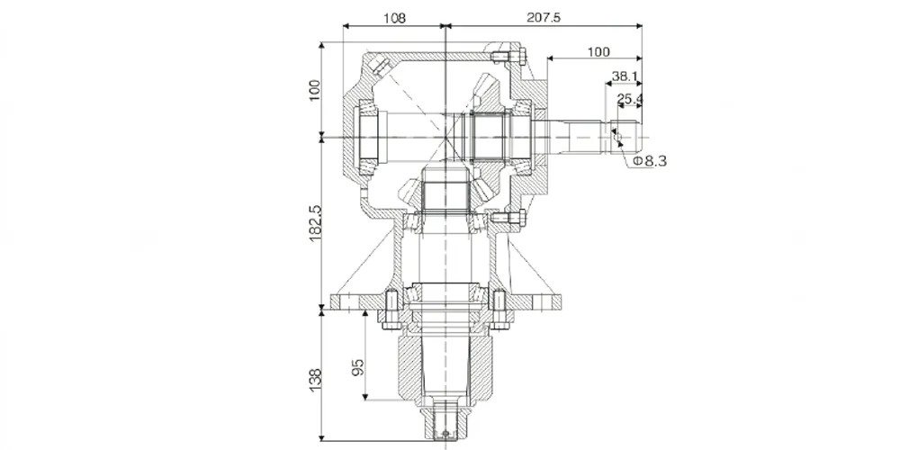agricultural-gearbox-products-EP-HC-966109 60 HP Lawn Mower Gearbox-draft
