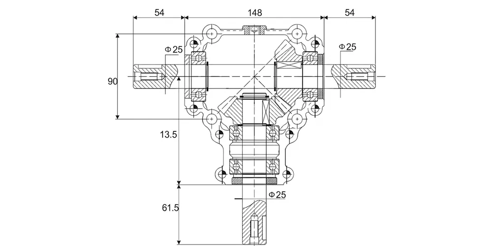 agricultural-gearbox-products-EP-RV10 Aluminum Gearbox — 1513153 HP 450 RPM-Draft
